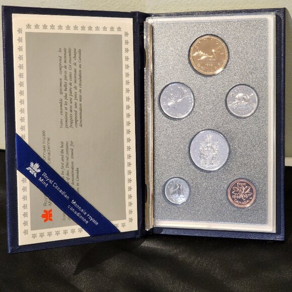 1989 Royal Canadian Mint Specimen 6 Piece Coin Set - Picture 11 of 12